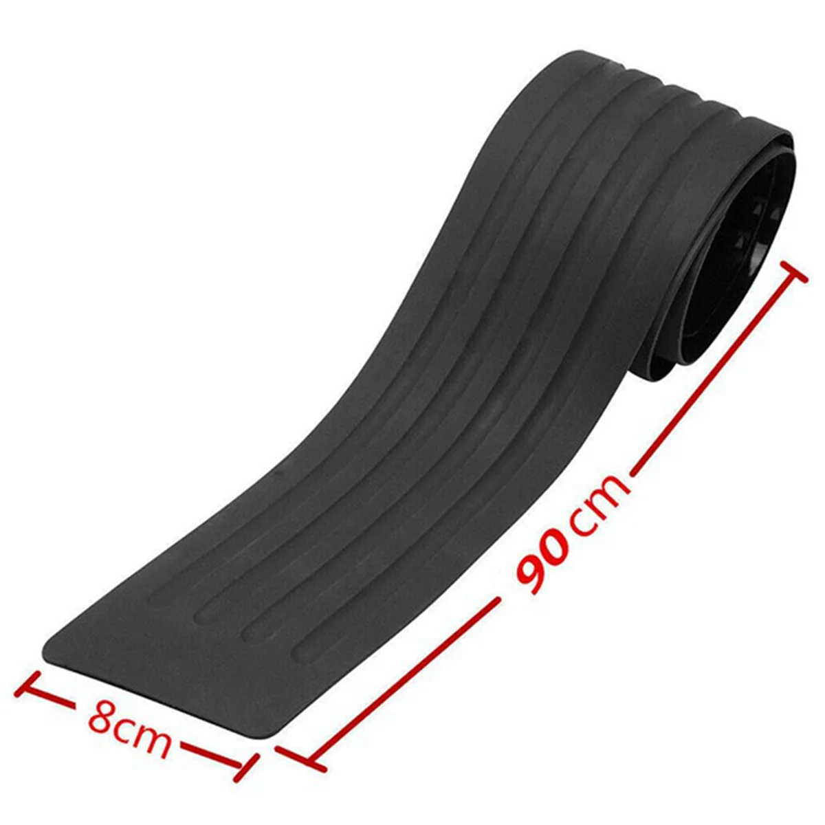 #87N Automotive Parts & Accessories,1Set Car Rubber Rear Guard Bumper Protector Trim Cover (35.8Inch),Black
