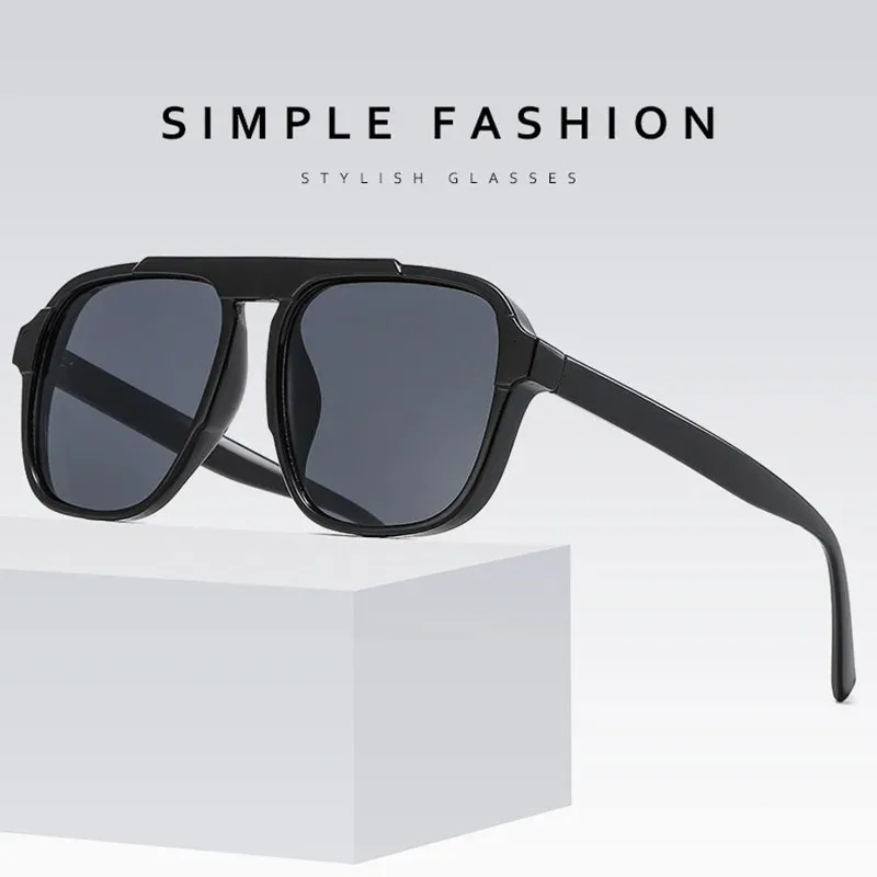 New Oversized Frame Sunglasses Classic Women's Sport Eyeglasses Vintage Brand Design Shades UV400 Eyewear Trendy Glasses view 3
