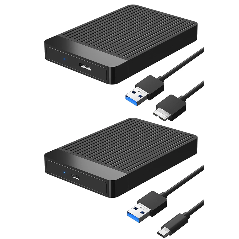 حافظة أقراص ثابتة مقاس 2.5 بوصة صندوق علبة يدعم UASP SATA إلى USB 3.0 Type-C محول صندوق القرص الصلب الخارجي سرعة 6 جيجابت في الثانية حافظة القرص الصلب 6 تيرابايت #6