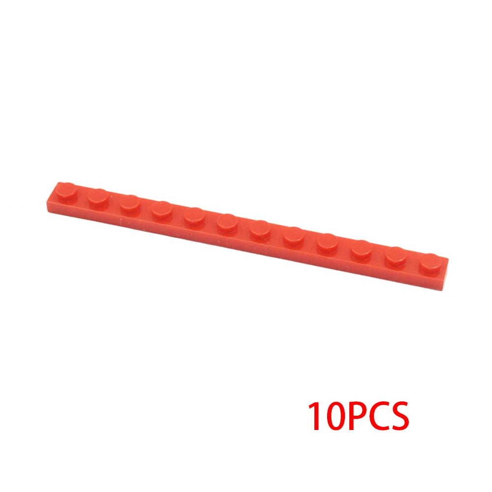 MOC 10PCS 1X12 Platte Bausteine Zahlen Bricks Assemblage Kit Hohe-Tech Bord Haus Ziegel Partikel DIY Idee Spielzeug Kind Geschenke