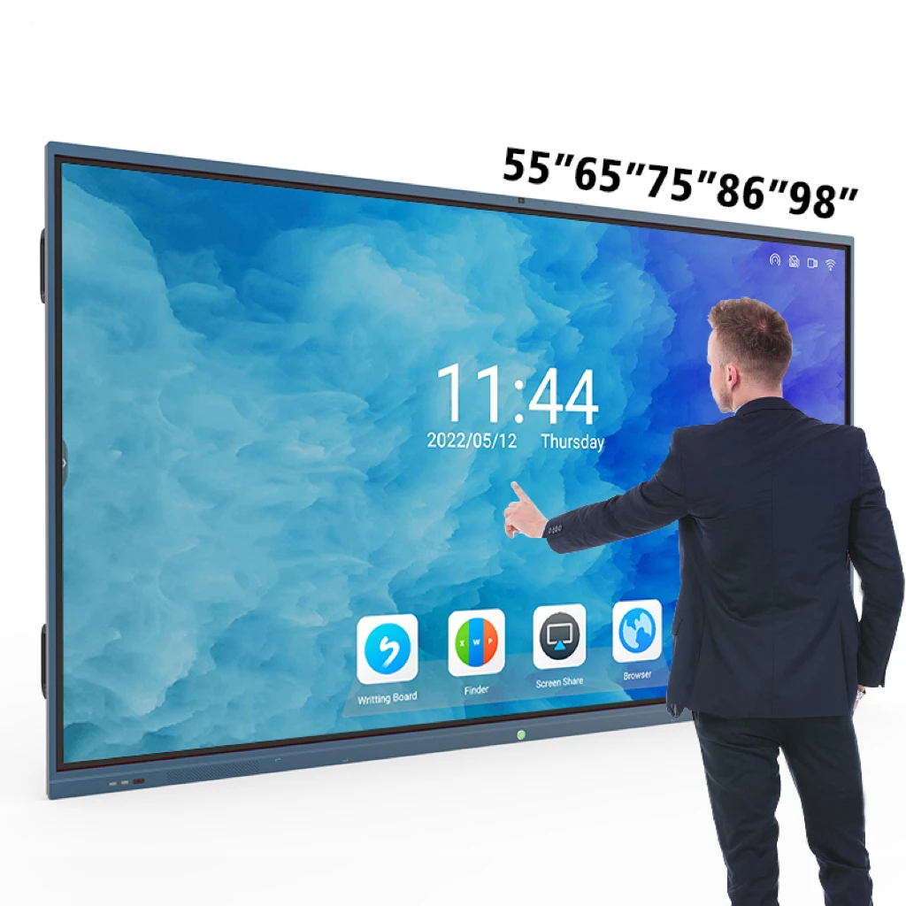 

Интерактивная доска 55/65/75/86/98 дюймов для переговорных комнат и обучения, мультитач-экран, сенсорная доска для письма пальцами