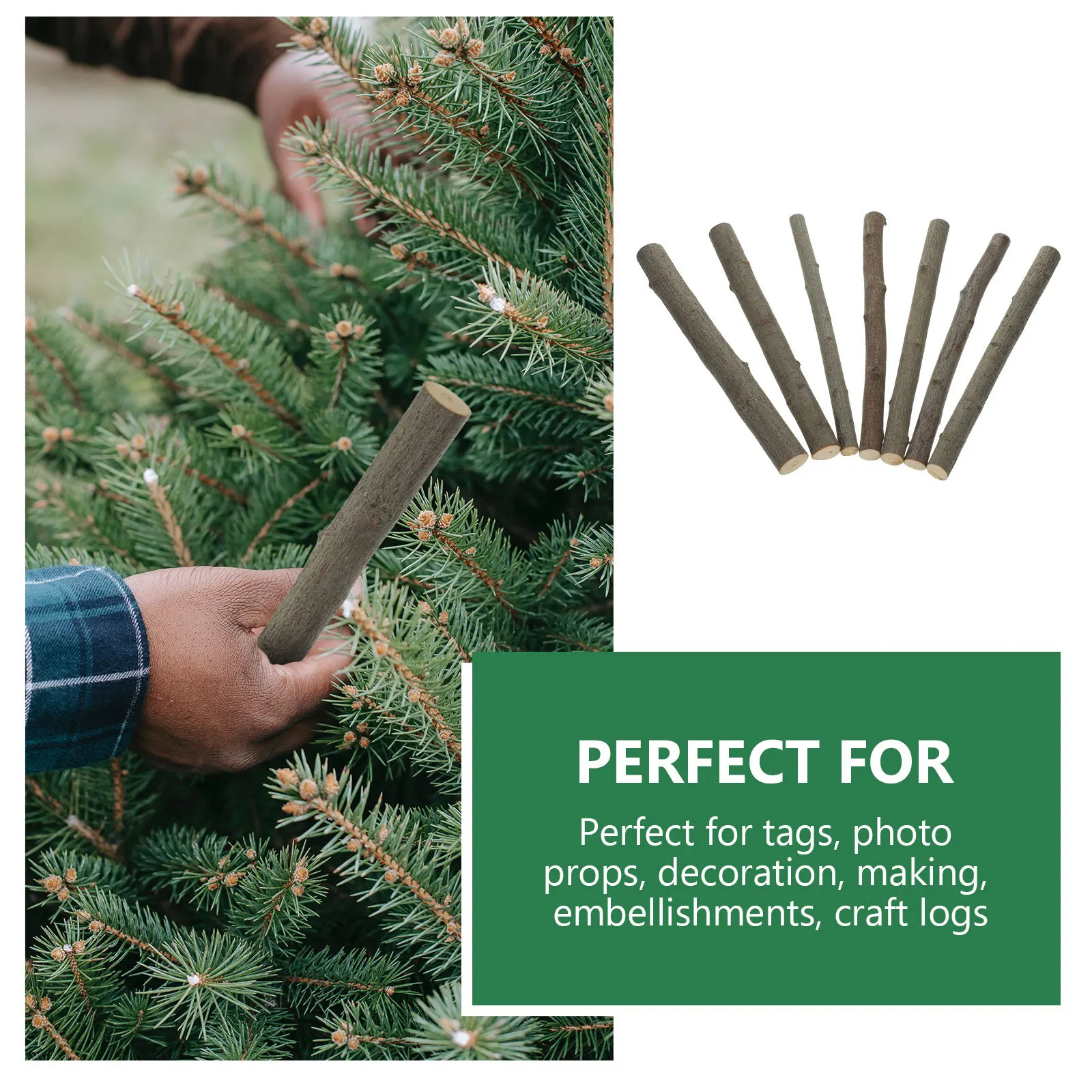 

7 шт., рождественские сосновые шишки, имитация деревянных палочек, поделки своими руками, реквизит для фотосессии, украшения, креативные художественные проекты ручной работы