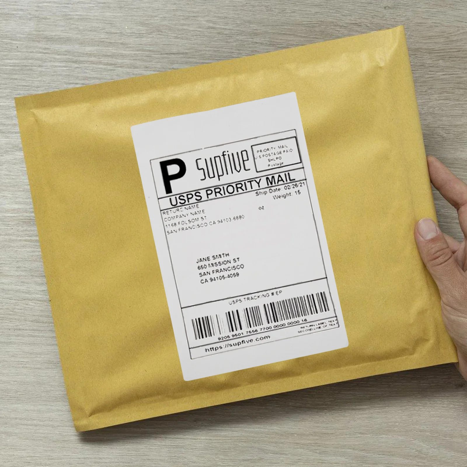 

500 Pcs Thermal Label Paper Printer Stickers Printable Labels for Shipping Water Proof Adhesive