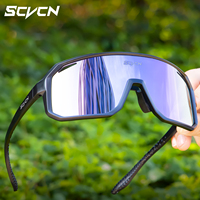SCVCN Mountaineering Glasses Cycling Glasses Fashion Sunglasses for Men MTB Bike Bicycle Eyewear Sports UV400 Hunting Driving