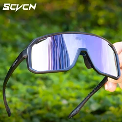 SCVCN Mountaineering Glasses Cycling Glasses Fashion Sunglasses for Men MTB Bike Bicycle Eyewear Sports UV400 Hunting Driving