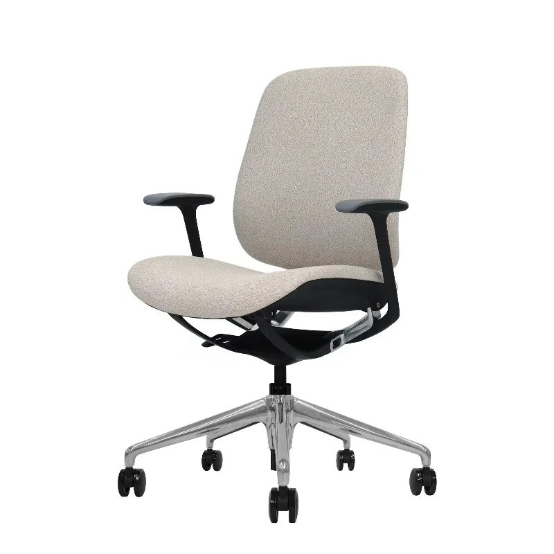 Nueva Silla de Oficina Ejecutiva de Diseño Moderno, Silla Ergonómica Acolchada Giratoria de Aluminio, Silla Ergonómica para Conferencias