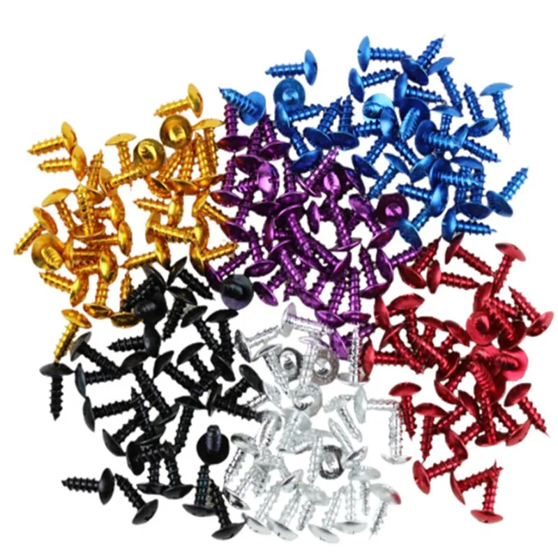 Colorful Aluminum Self-Tapping Screws Kit (30PCS, M5X14mm) - Bike & Motorcycle Fasteners, Motocross Clips Accessories