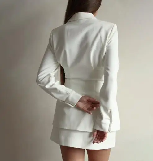 

Women's Skirt Set 2025 Autumn Latest Hot Selling Style Elegant Sexy Women's New Collection Collar Slimming Set Short Skirt