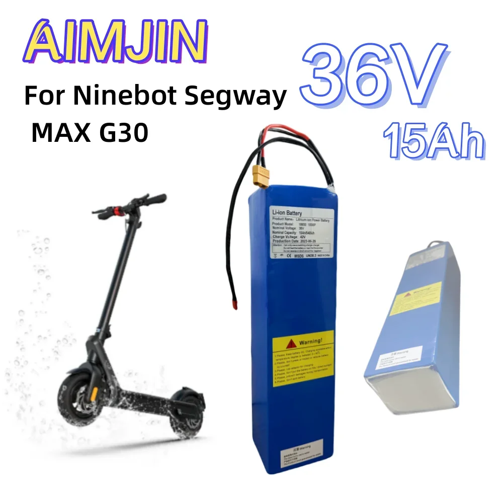 

2024 NEW 36V 15000mAh 18650 Li-ion Battery Pack for Segway Ninebot MAX G30 Electric Scooter Special Battery