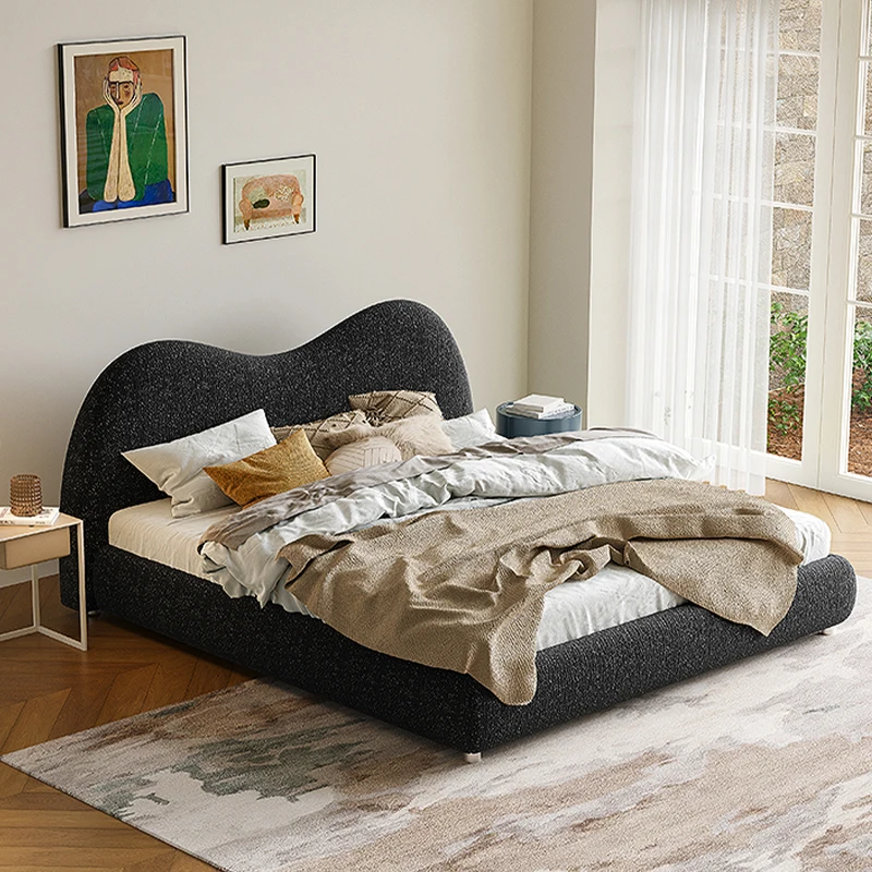 

#For High Quality Designer Soft Bed Modern Luxury Fabric Bedroom Furniture Bed Cover Simple Upholstered Home King Bed Frame