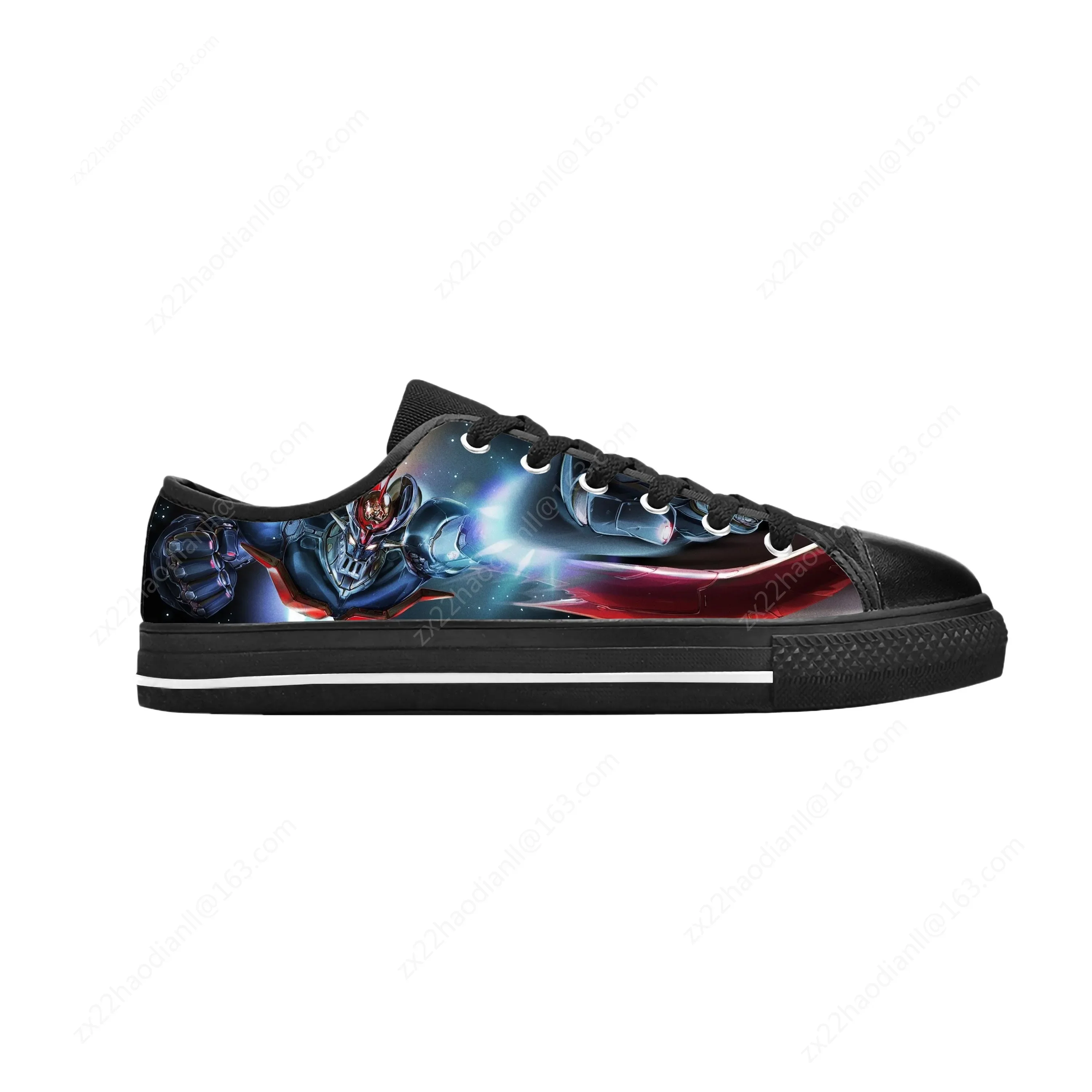 Japanese Anime Cartoon Manga Mazinger Z Robot Cool Casual Cloth Shoes Low Top Comfortable Breathable 3D Print Men Women Sneakers