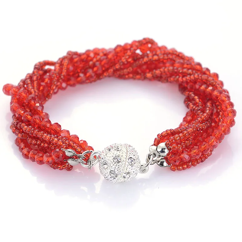 Noomi Mode Mehrere Schicht Stränge Kristall Rocailles Charme Magnetische Armbänder Sommer Schmuck B1470 – Detail 3