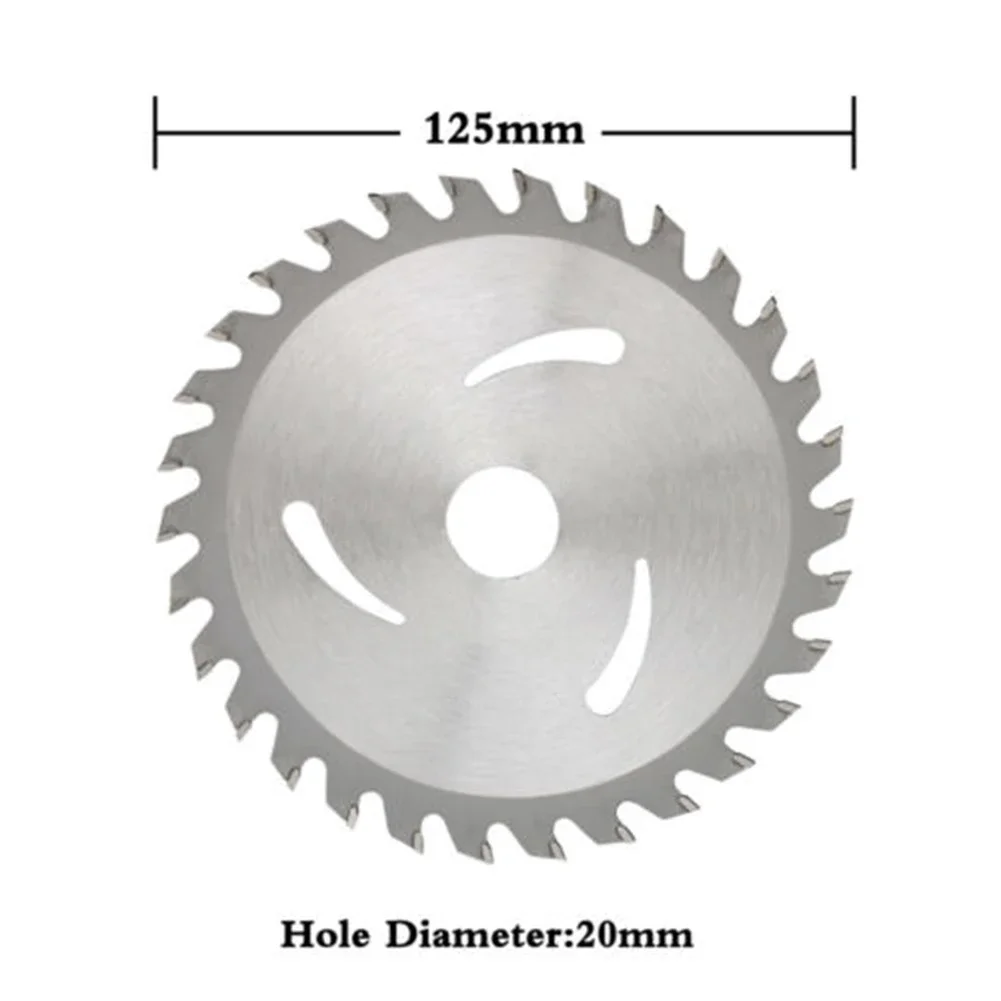 Lâmina de serra circular para corte de madeira, Carbide Tipped Cutting Disc, Ferramenta para madeira, 5 in, 20mm Aperture, 125mm, 30T