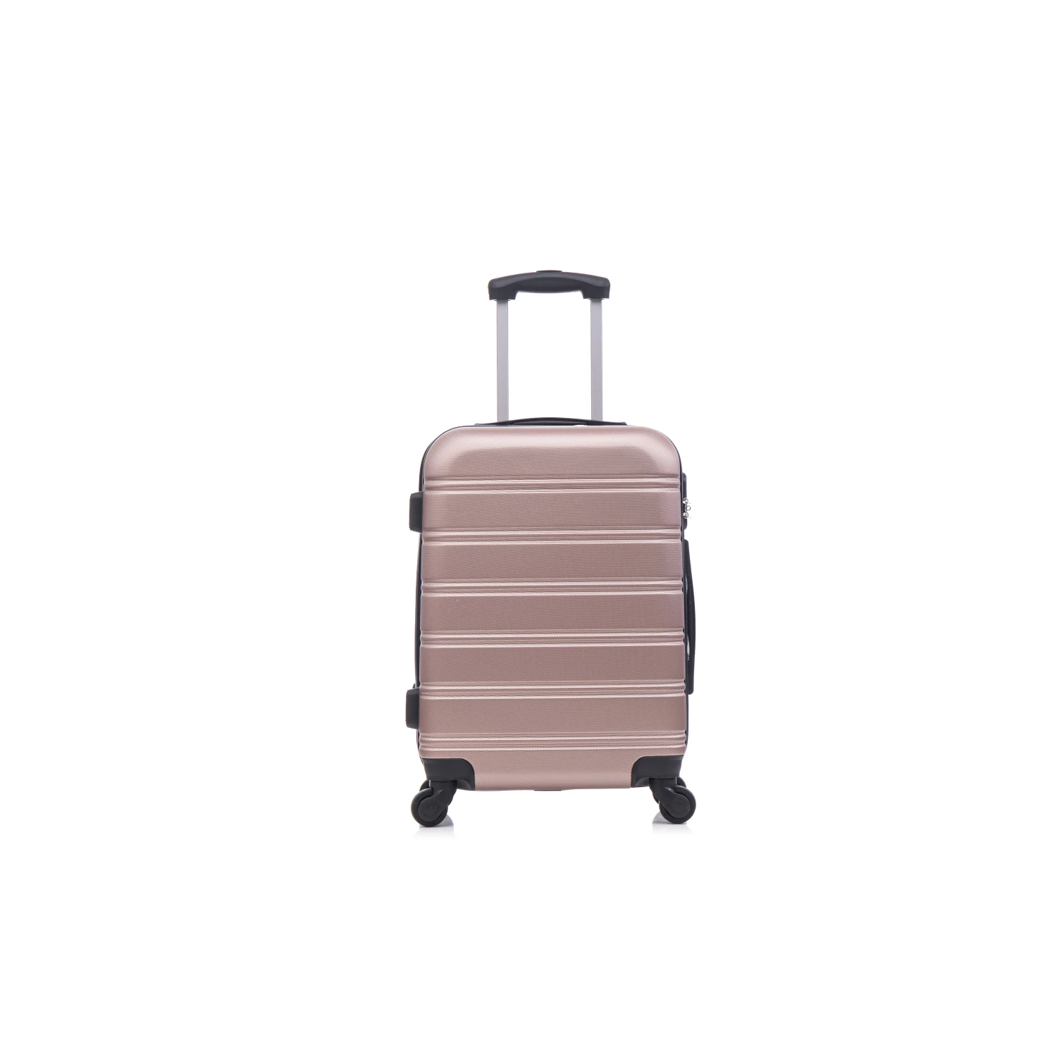 Luggage universal wheel hard shell lightweight password lock (family set - rose gold, 3-piece set (20 inches 24 inches 28 inches