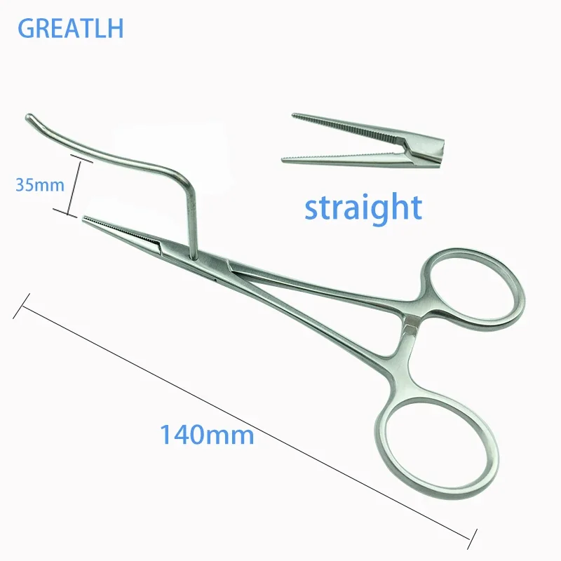 Pet Sterilization Pliers Ligation Fixed Forceps Stainless Steel Ovary Ligation Sterilization Forceps Veterinary Ligation Tool