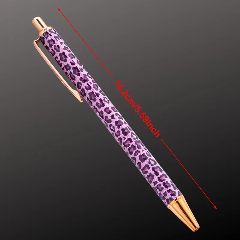 3–5 Stück Luxus-Gold-Kugelschreiber mit Leopardenmuster, Hochzeit, Rose, Metall, Schreibwaren, Schulbedarf – Detail 2