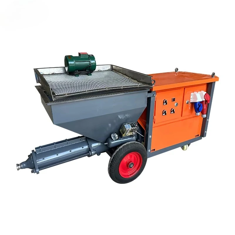 Diesel Version Wall Reinforcement Gypsum 311 511 711 diesel Engine Plaster Double-cylinder Mortar Spraying Machine