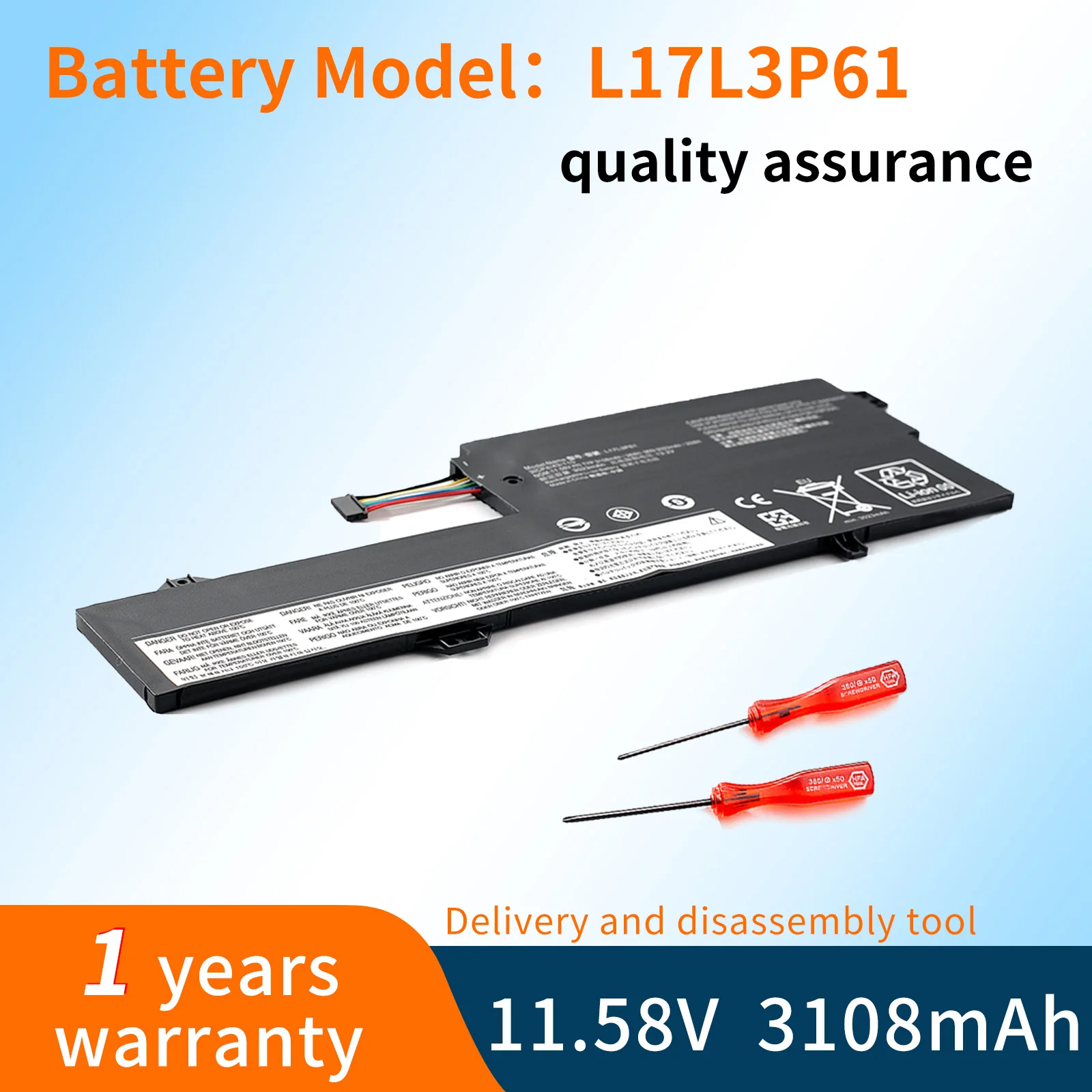 

BVBH L17L3P61 L17C3P61 L17M3P61 Laptop Battery For Lenovo IdeaPad 320S-13IKB,Yoga 720-12IKB 330-11IGM,xiaoxin 7000-13 36WH