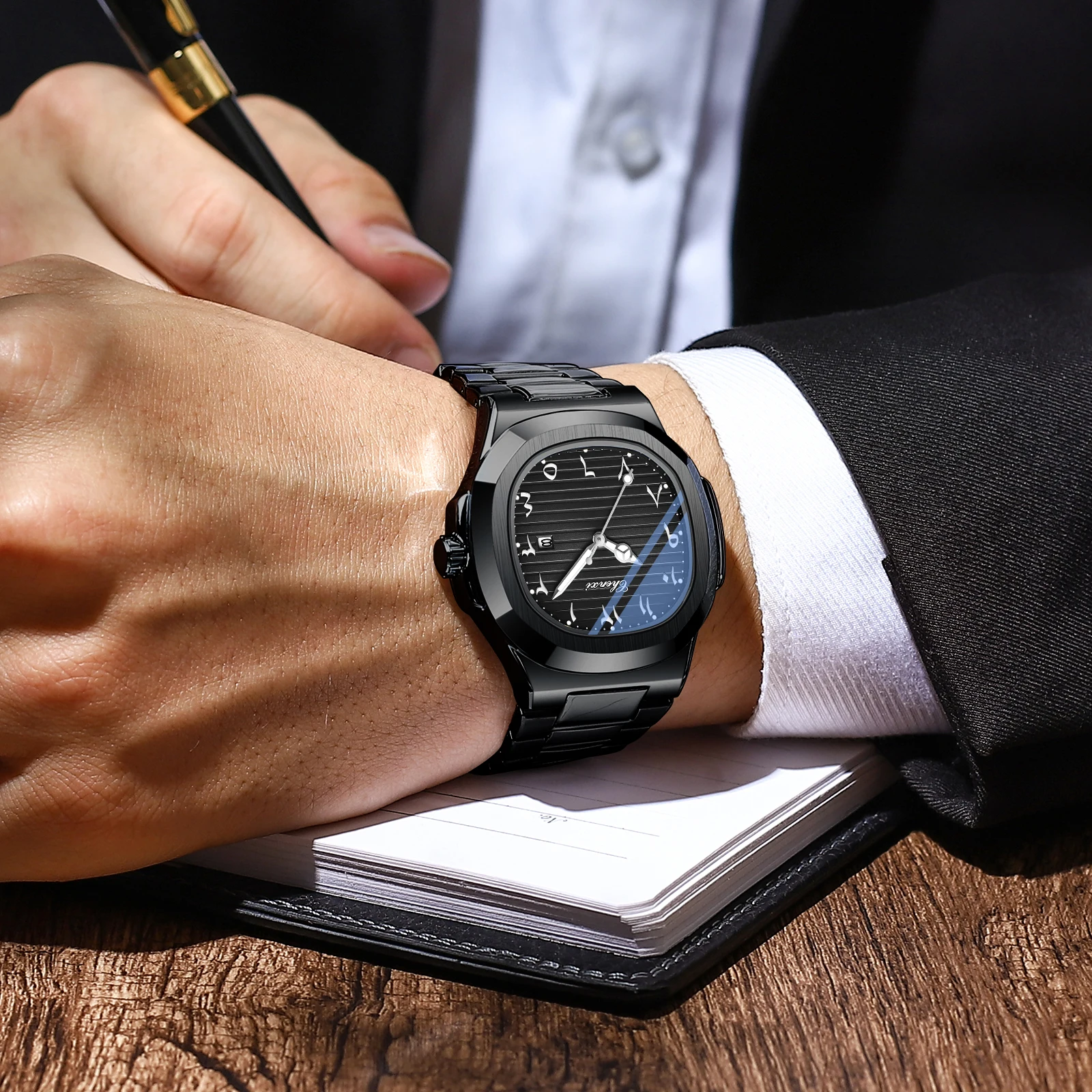 CHENXI NEW Fashion Creative Men's Quartz Watches Luminous Waterproof Date High-end Business Stainless Steel Strap Men's Watch