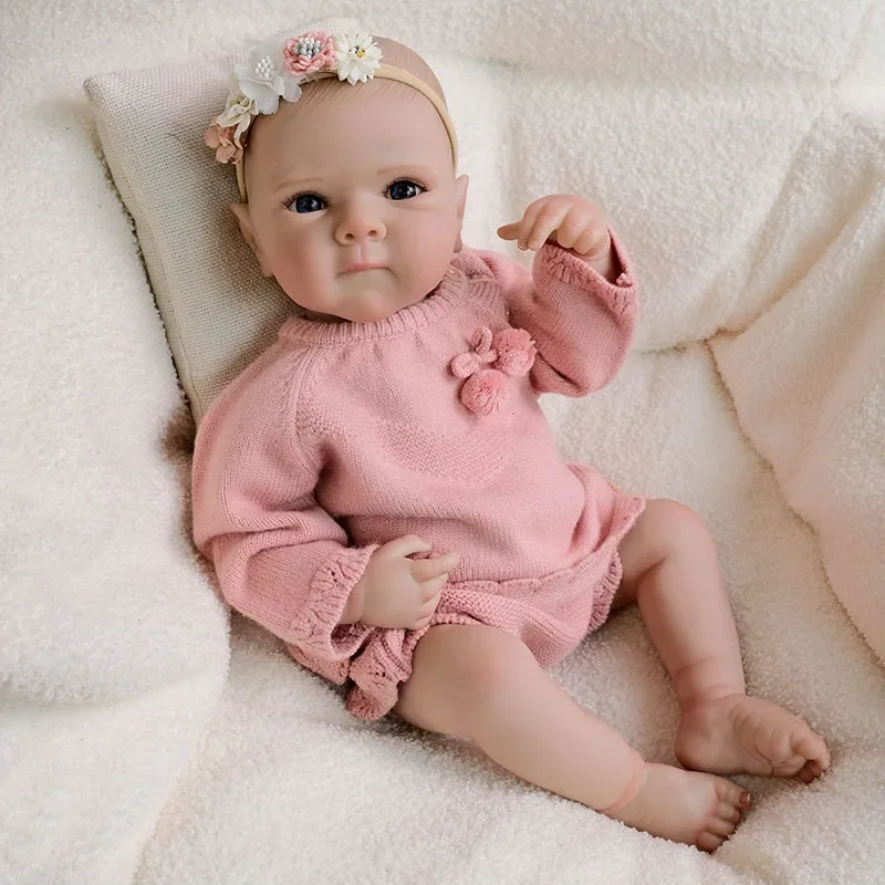 

48 см Bettie Soft Body Reborn Baby Doll 100% 3D кожа ручной работы с видимыми венами Коллекционная художественная кукла Рождественский подарок