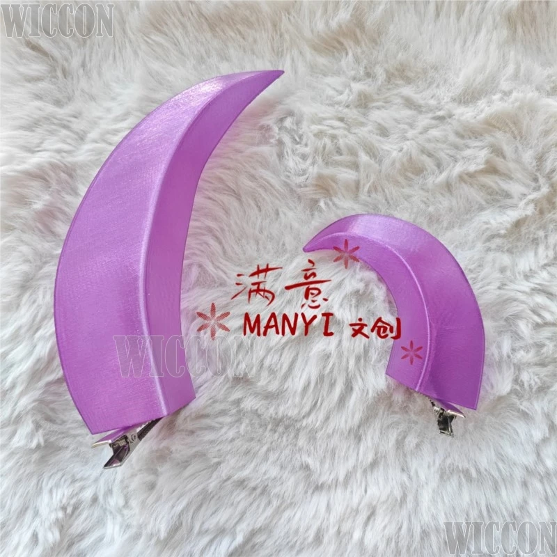  روح زهر HWEI المذنب تأثيري إكسسوارات الشعر أنيمي عالية الجودة القرن هالوين KawaiiPrint شفافة نافيداد كوميك كون #4