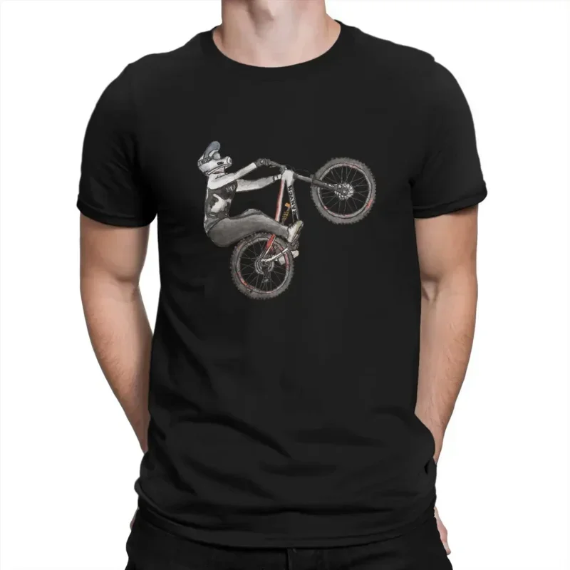 Men T-Shirt Fabio Wibmer Backflip Vintage Tees Short Sleeve MTB Mountain Bike T Shirts Crew Neck Tops Gift