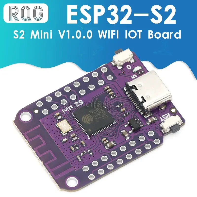 S2 Mini V1.0.0 WIFI IOT Board based ESP32-S2FN4R2 ESP32-S2 4MB FLASH 2MB PSRAM MicroPython Arduino Compatible Development Board