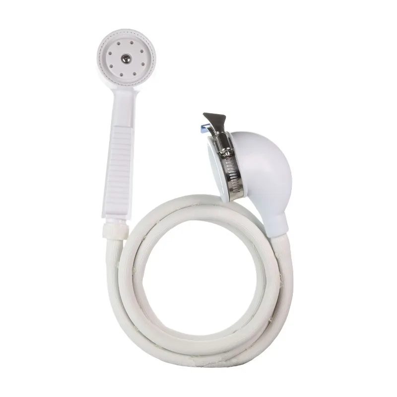 Portable Hand Held Shower Head fits Bathtubs without Diverter, Garden Tub Sprayer (10086)