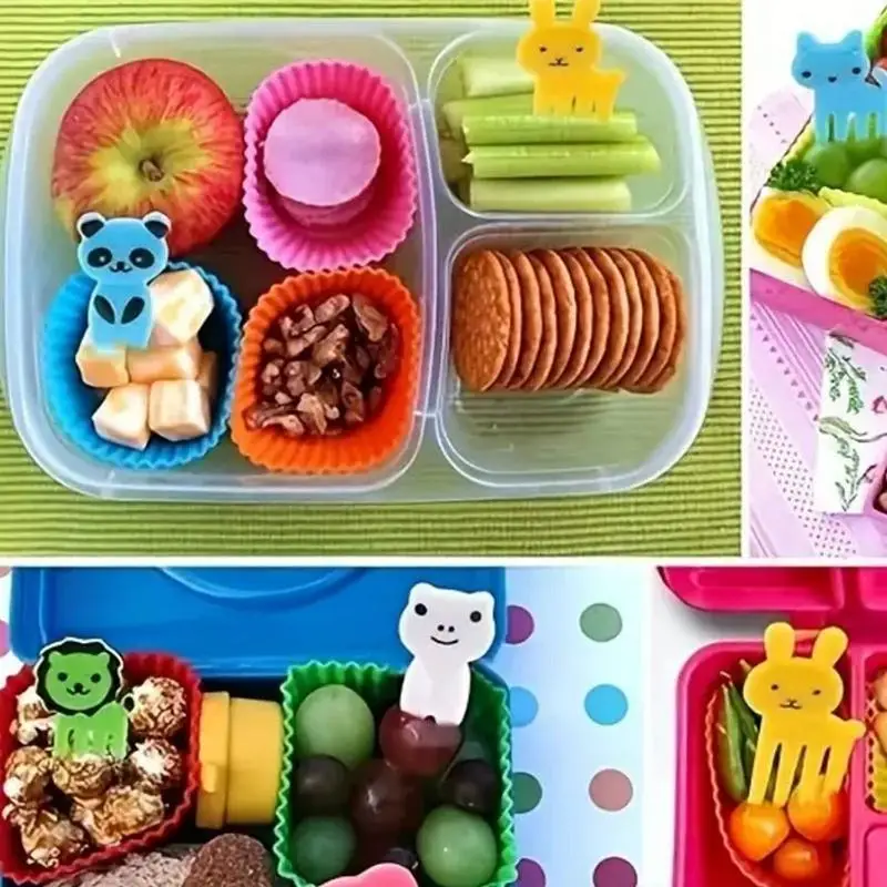 12/24Pcs Silicone Lunch Box Dividers for Kids Bento Box Partition Dish Cups Salad Dressing Accessories Eco-Friendly Food Storage - view 2