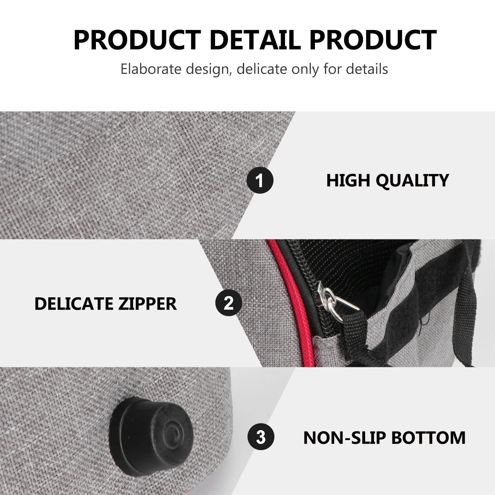 

Portable Cloth Handbag Durable Pet Organizer for Dog Cat Red Easy Carry Multiple Pockets Accessory Storage Bag