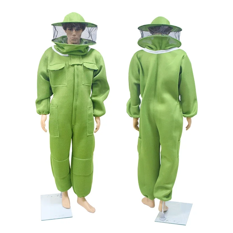 Beekeeping Clothing Veil Hood Hat Professional 3D Air Cotton Bee Fabric Suits Full Body Beekeeper Clothing Equipment