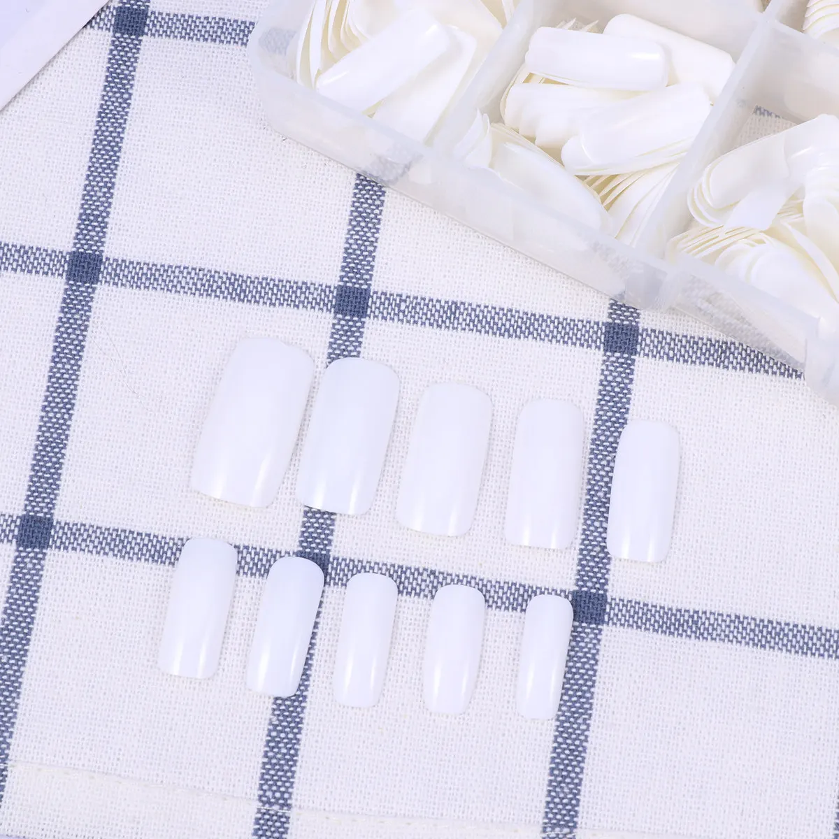 

500 шт. накладных ногтей с полным покрытием, искусственные французские типсы, естественный вид, дышащие, легкие, для вечеринок и мероприятий