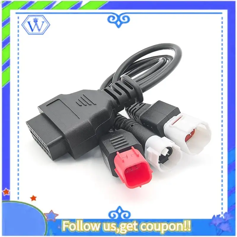 

M46K-OBD2 диагностический кабель для мотоцикла Yamaha Kline Euro5, 16-контактный на 3-контактный 4-контактный 6-контактный OBD2 3 в 1, диагностический адаптер, аксессуары