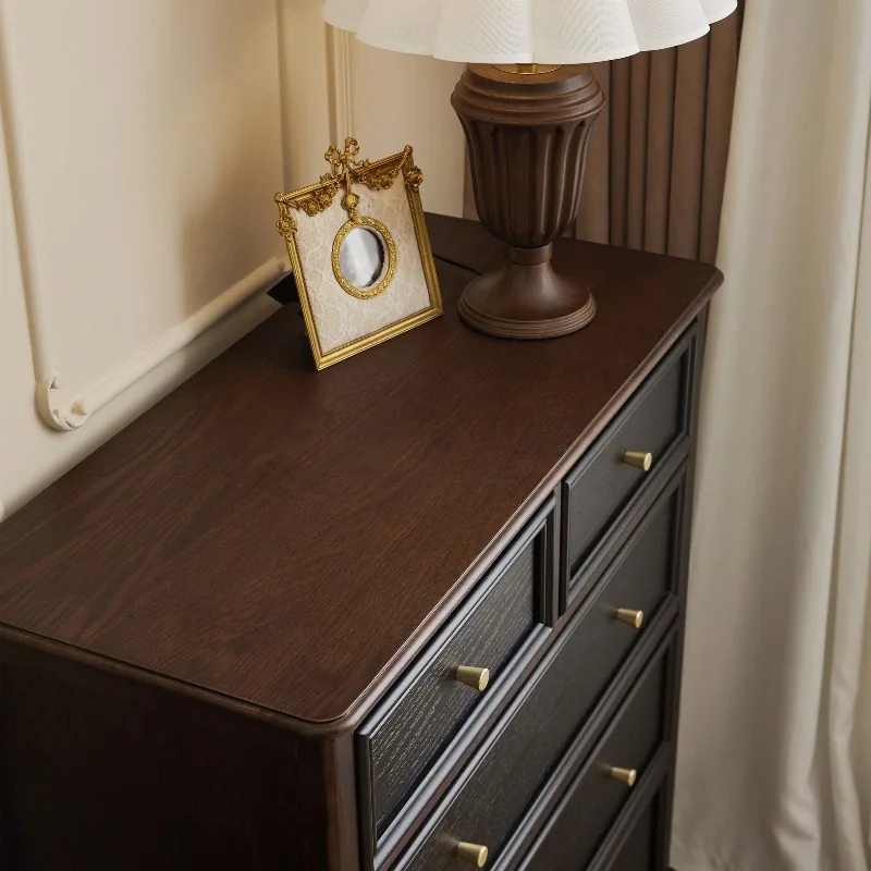 خزانة ذات أدراج من الخشب الصلب الفرنسي القديم، خزانة تخزين أمريكية صغيرة لغرفة النوم بجانب السرير، خزانة تخزين في العصور الوسطى