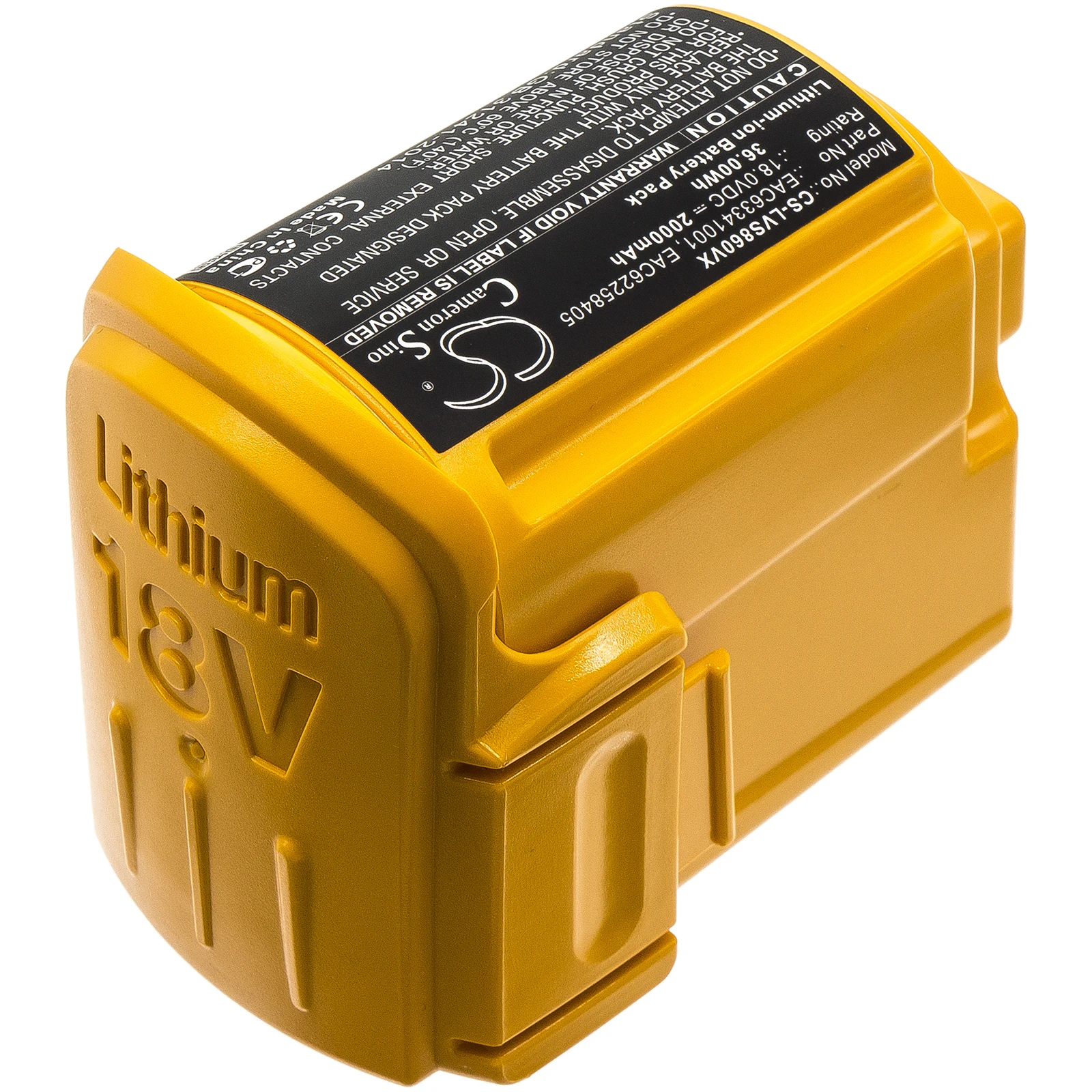 CS แบตเตอรี่สูญญากาศสำหรับ LG LG VS8603SWM VS8707SWM 605SWM 708SWM 401SCW 400SCW 511CDB 511LDB RDB เหมาะกับ EAC62258401 58403 58405