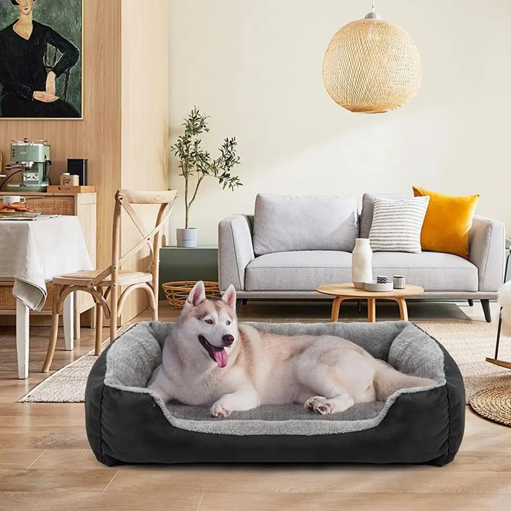 Dog Kennel Cozy Pet Nest Thick Fabric Long-lasting Comfort for Cats Dogs Large Space Bed for Sleeping Experience