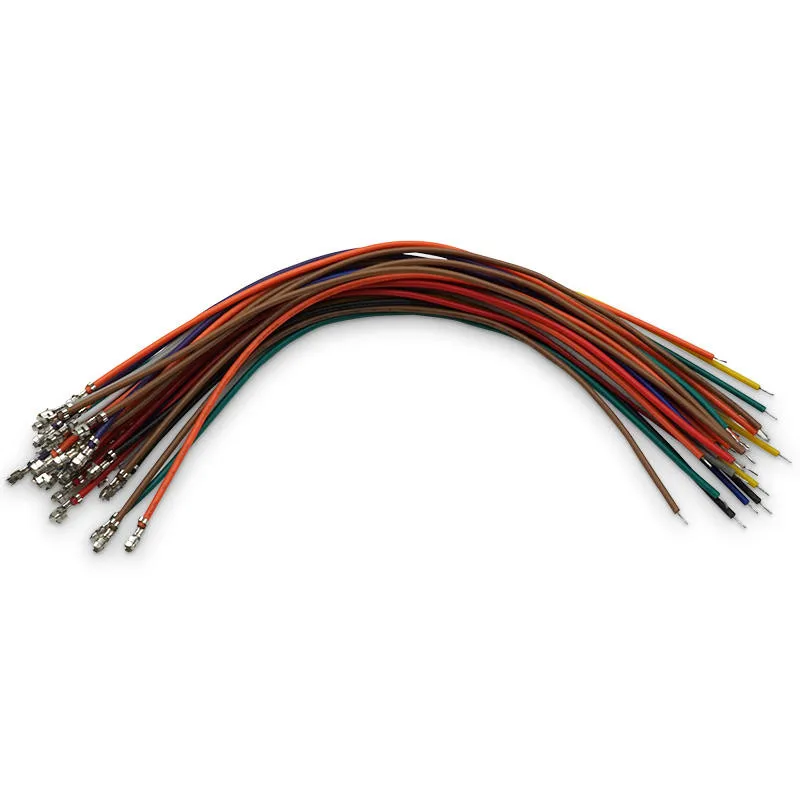 100Pcs Jst XH 2.54mm Without Housing Terminal Wire Single End Double Head Multicolor Cable 22/24/26AWG Wire Length 10cm~50cm