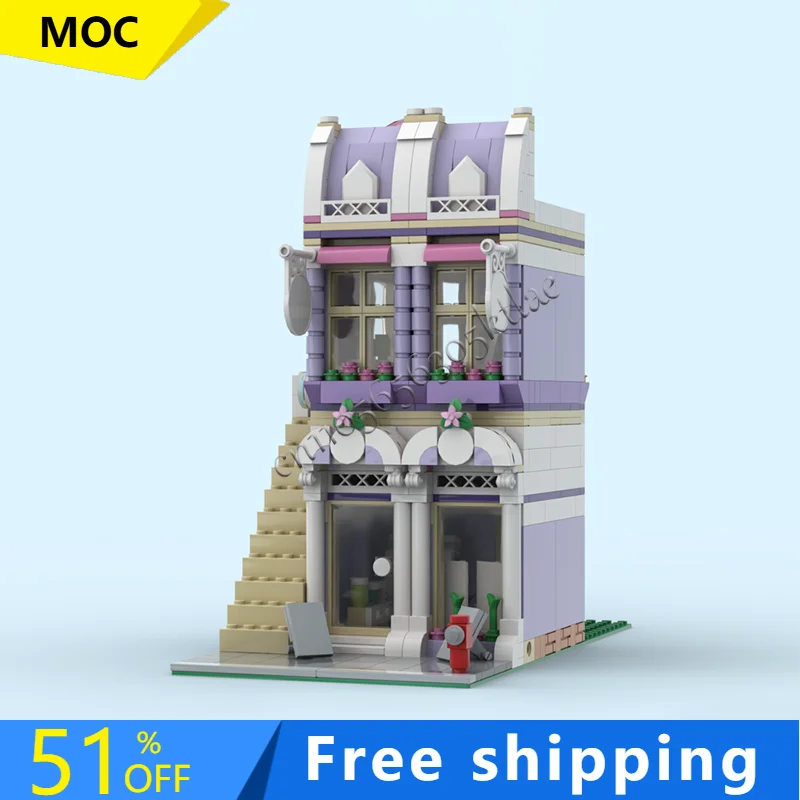

649PCS MOC Customize City Street View Art Studio Building Model DIY Custom Puzzle Technology Creative Assembly Kids Toys Gift