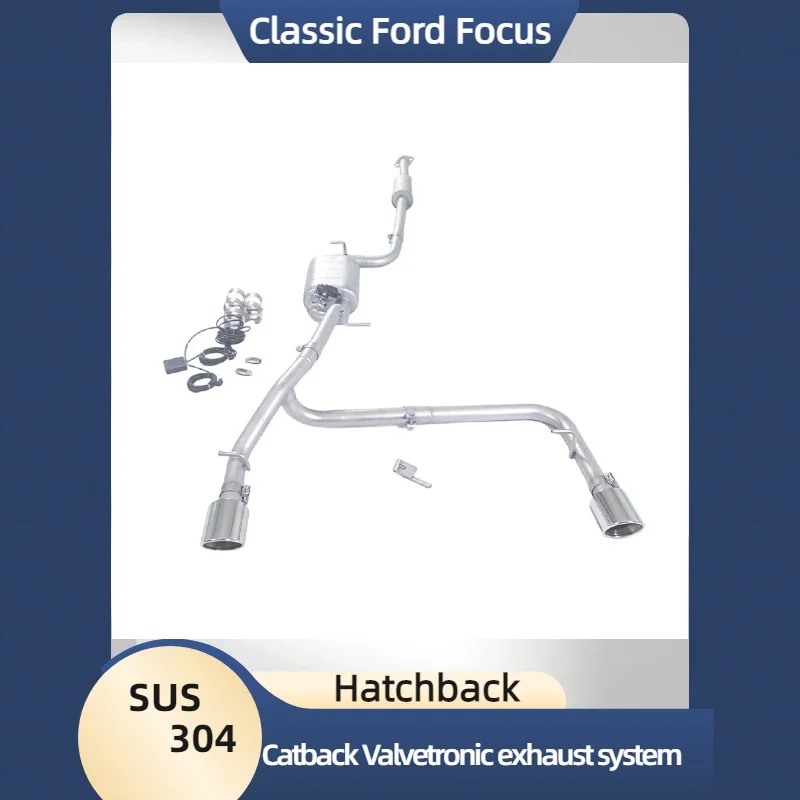 

Suitable for the classic Ford Focus 1.8L 1.6L 2.0L Hatchback 304 stainless steel Catback Valvetronic exhaust system