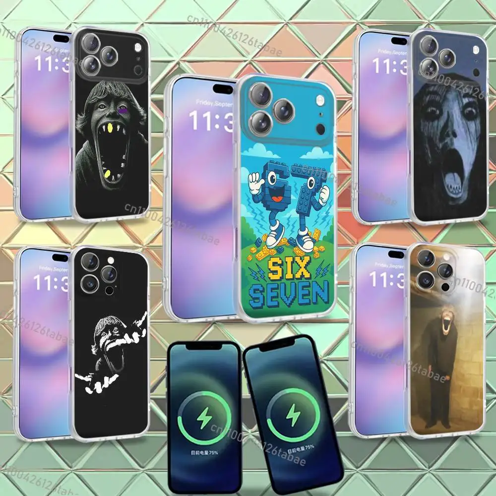 

INS Cool Luxury Six Seven 67 For iPhone 17,12,11,14,13,15,16,Plus,Air,Pro,Max,E,Mini for Magsafe Magnetic Frosted Phone Case