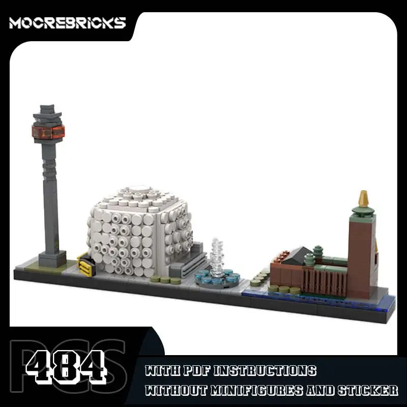 

Hots Selling Building Blocks Sets Stockholm Skyline City Architecture Modular Creative Model Bricks Toys Children's Xmas Gifts