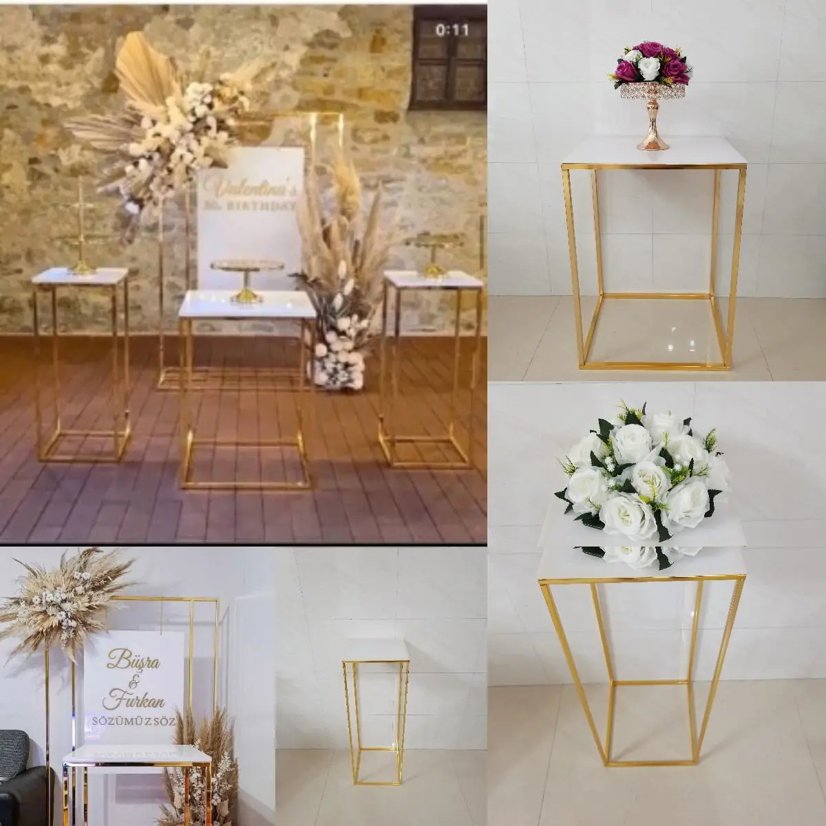 Wedding T-stage Background Decoration Party Table Centerpieces Dessert Holder Floral Stand Flower Arch Display Column Plinth