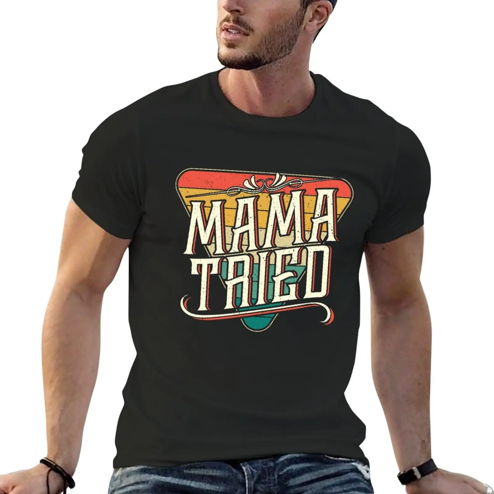 Mama Tried Vintage Country Music Outlaw T-Shirt essential t shirt man clothes tees baggy shirts mens vintage t shirts