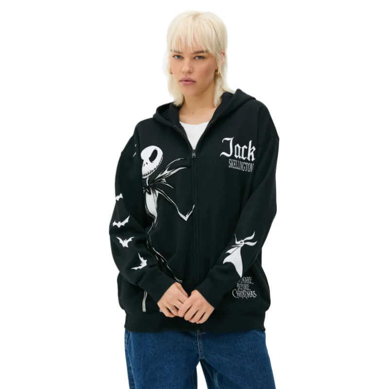 

Толстовки на молнии для родителей и детей «Кошмар перед Рождеством» Джека Скеллингтона, удобные толстовки свободного кроя больших размеров, осень-зима
