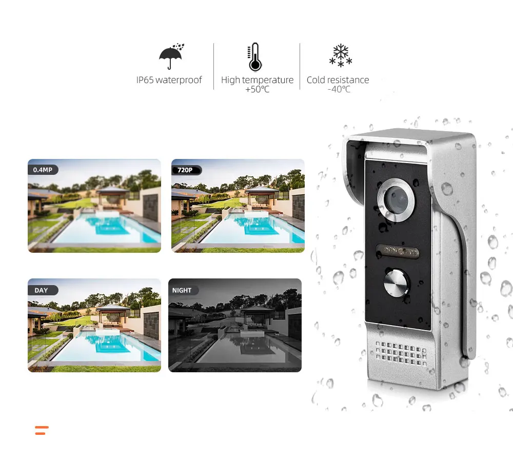 Anjielosmart-videoportero inteligente, sistema de protección de seguridad para el hogar, interfono, timbre, cámara para apartamento, Domofo, 7