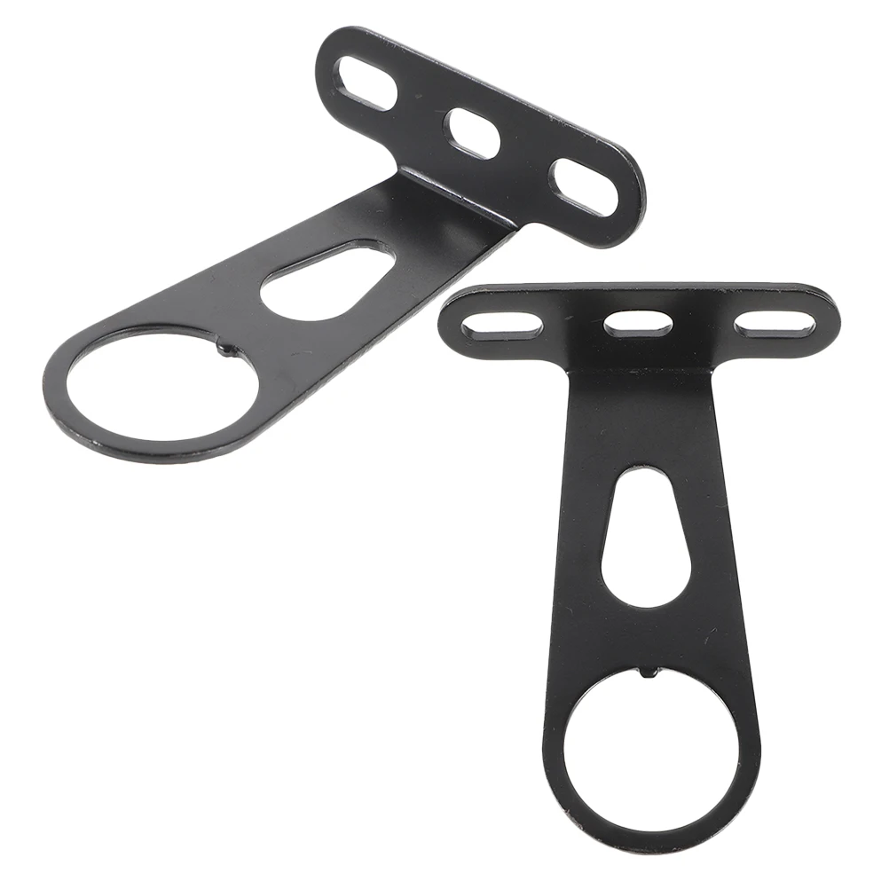 

2pcs Bike Mount Bracket Bicycle Light Fixing Bracket for Mountain Bike Electric Bicycle Fork Light Holder Black Color