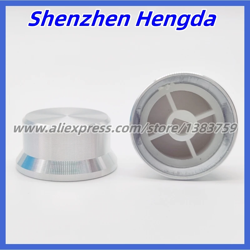 1Pcs Aluminum Alloy Switch Caps Roatry Encoder Potentiometer Knob 30*15mm D Shaft Type Silver
