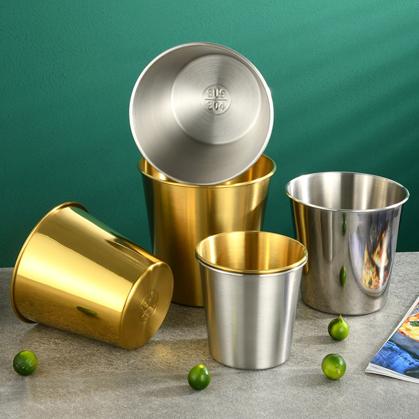 

Stainless Steel Bar Ice Bucket Bucket Wine Spit Wine Barrel Container for KTV Club Bar Wine Bucket