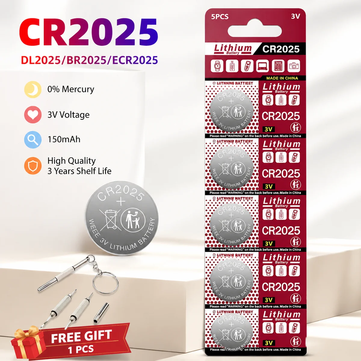 Button Cell Battery 5-10PCS CR2032 CR2025 CR2016 LR41 LR44 LR626 LR1130 3V for Watch Toy Calculator Car Key Remote