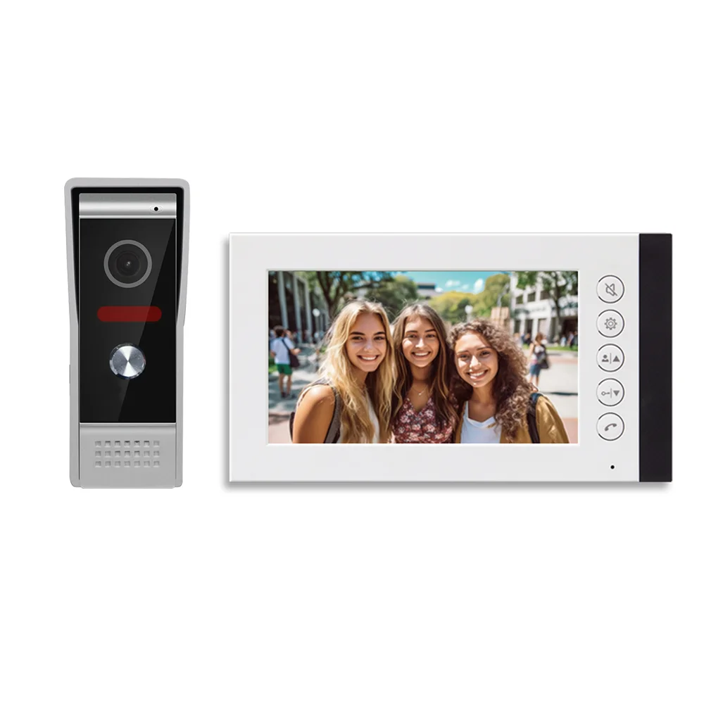 7-Inch HD Family Video Intercom Apartment Complex Private Residential Intercom Doorbell Surveillance Camera